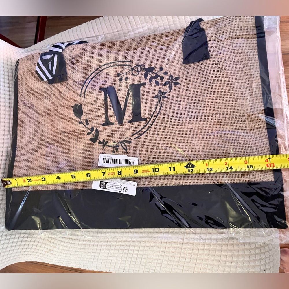 New Monogrammed Canvas Tote Bag 

Use for the Beach, Travel, Grocery, Leisure